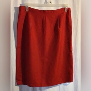 Talbots Vibrant Red Pencil Skirt